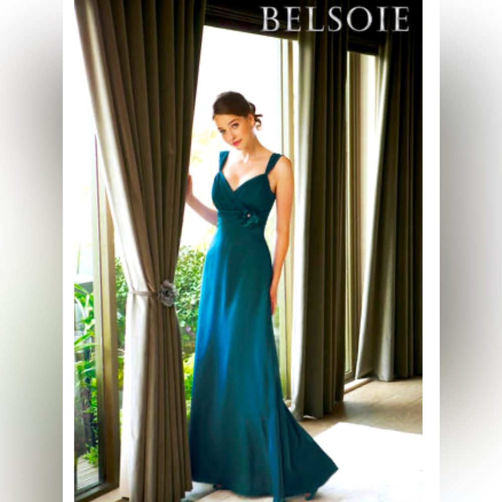 NWT Teal Belsoie Bridesmaid Dress